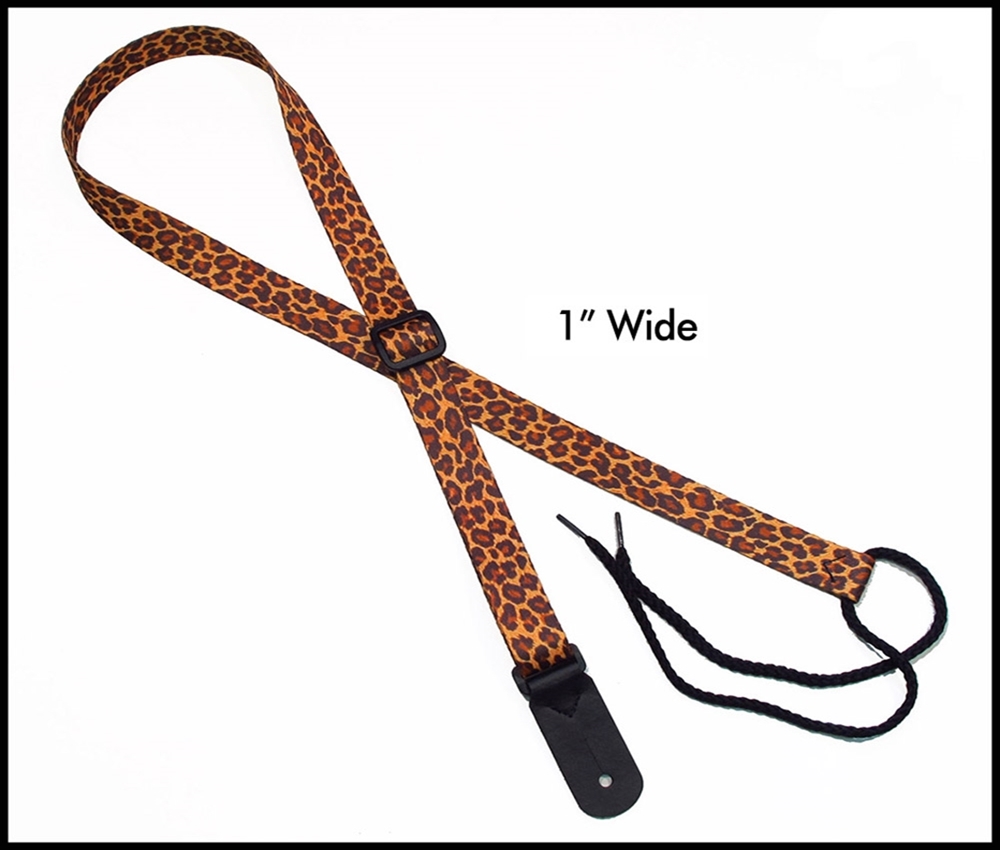 Legacystraps 1” Strap for A & F type Mandolin Ukuleles and Guitars in Tiki Design with 1 end tab 