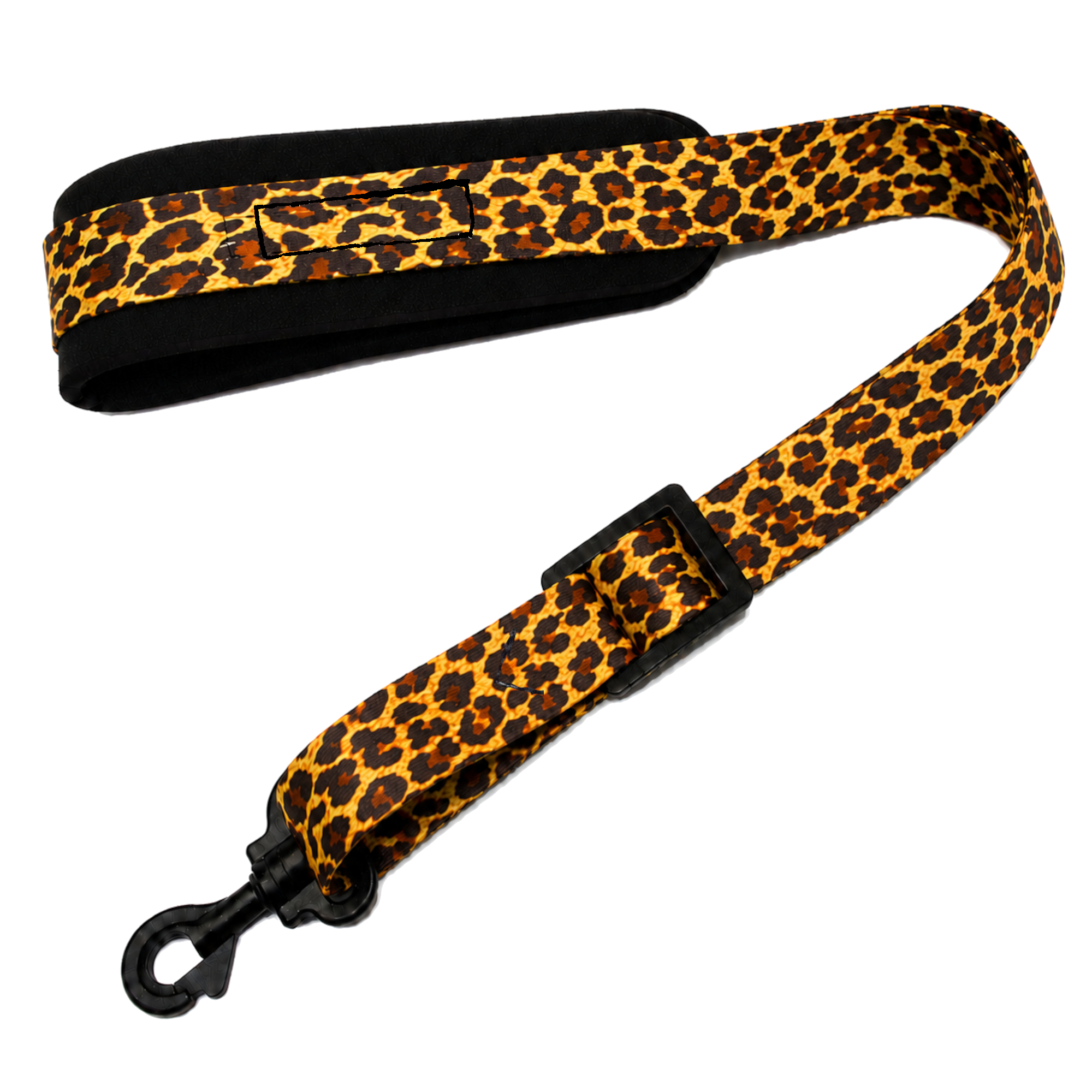 Tan Leopard SSXW saxophone neck strap