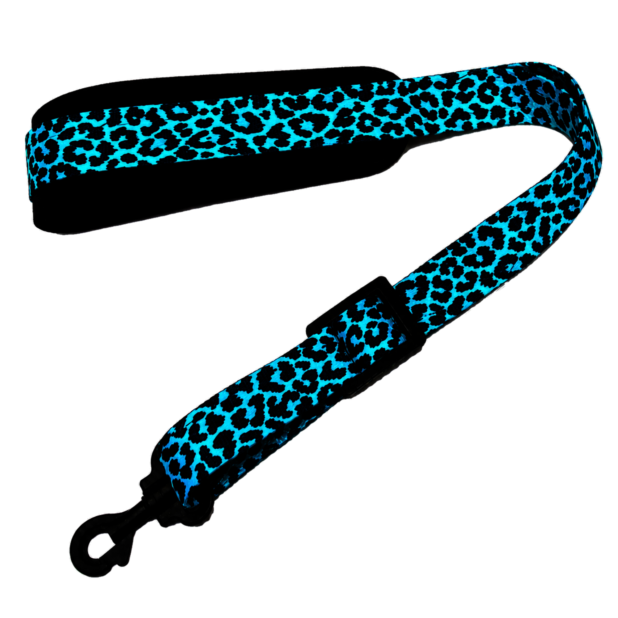 Turquoise Leopard SSXW saxophone neck strap