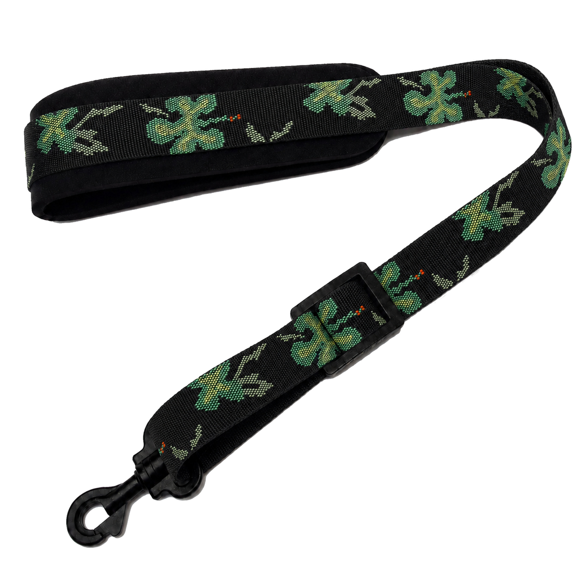 Hibiscus Green SSXW saxophone neck strap
