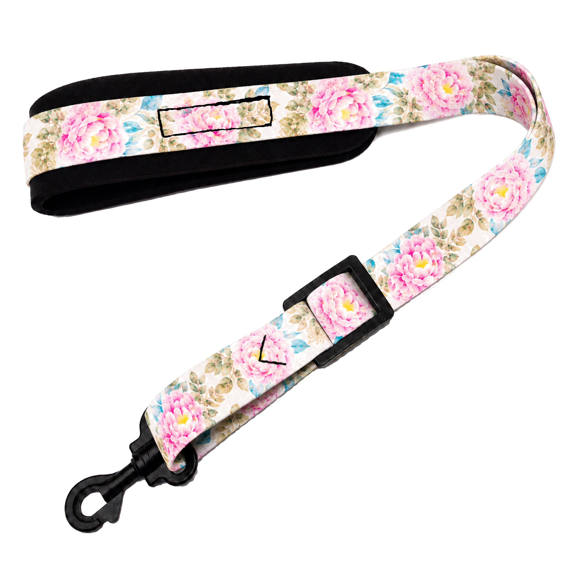 Pink Peonies SSXW saxophone neck strap