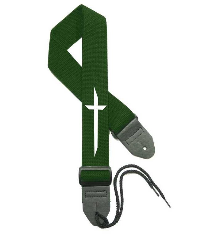Forest Green Strap / White Cross