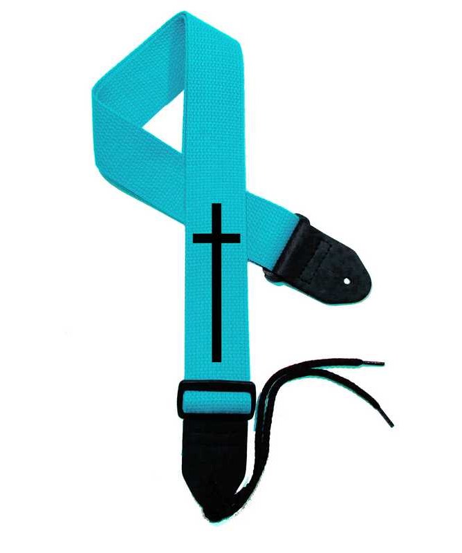 Turquoise Strap / Black Cross