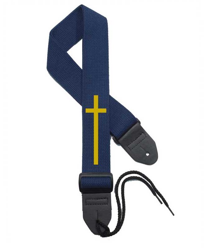 Navy Strap / Gold Cross