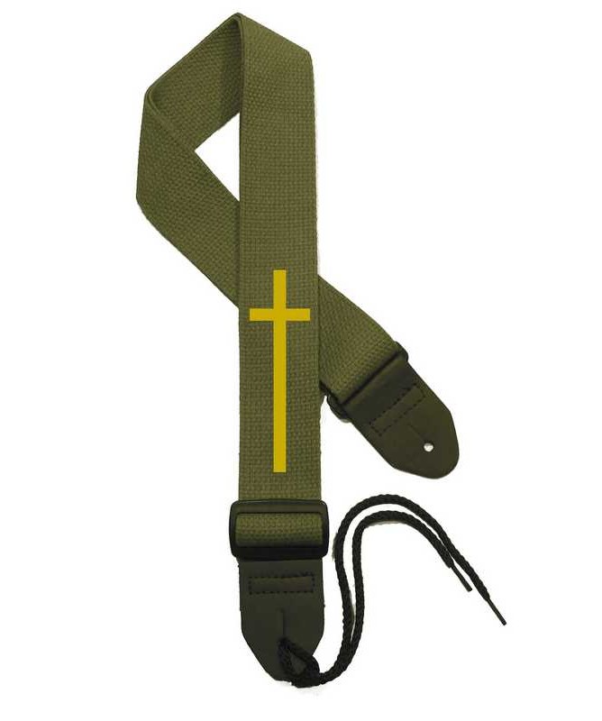 Olive Strap / Gold Cross