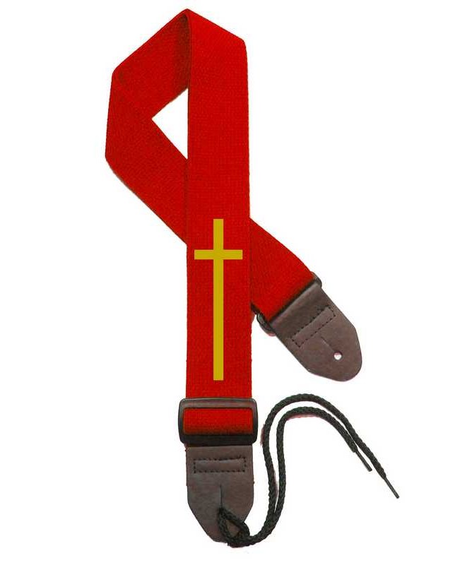 Red Strap / Gold Cross
