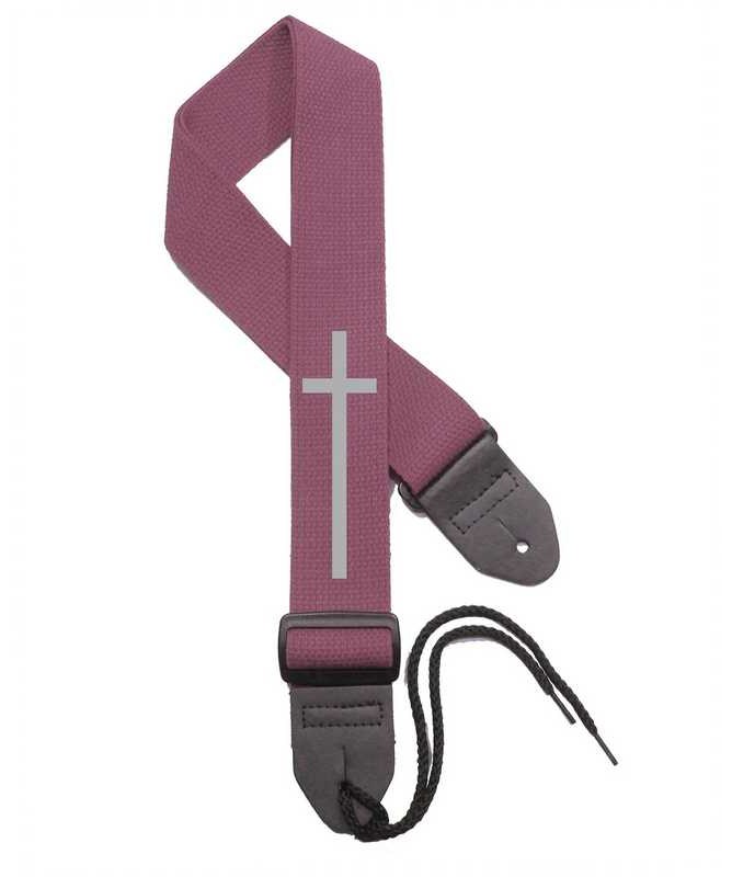 Maroon Strap / Silver Cross