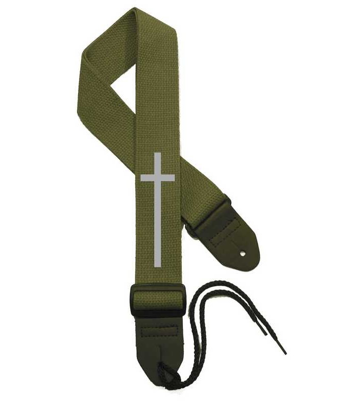 Olive Strap / Silver Cross