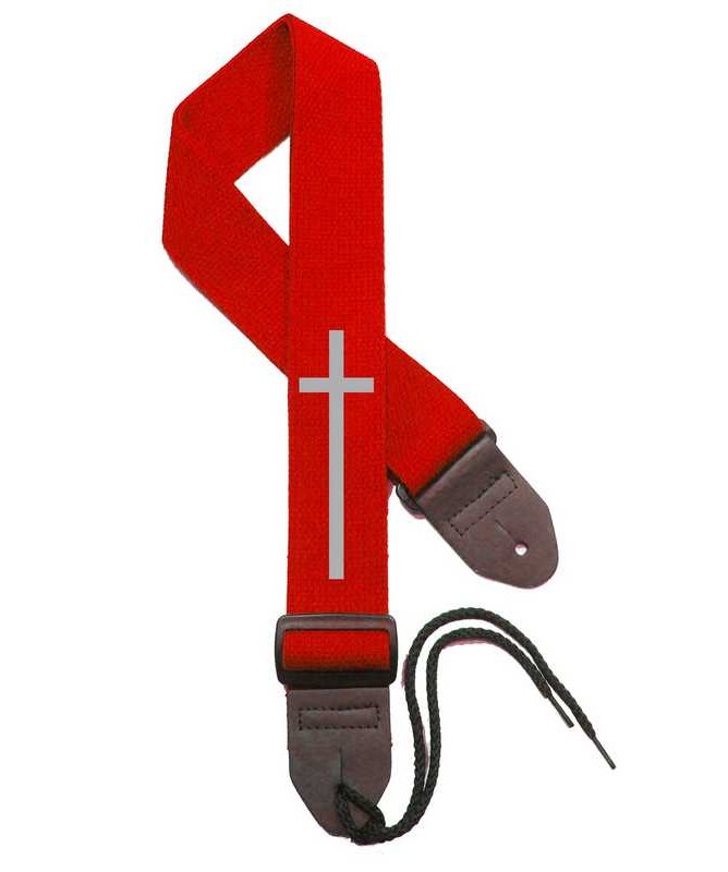 Red Strap / Silver Cross
