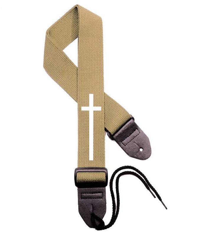 Tan Strap / White Cross