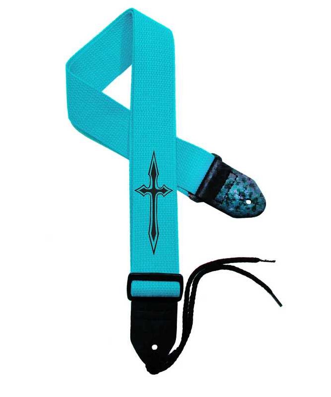 Turquoise Strap / Black Cross