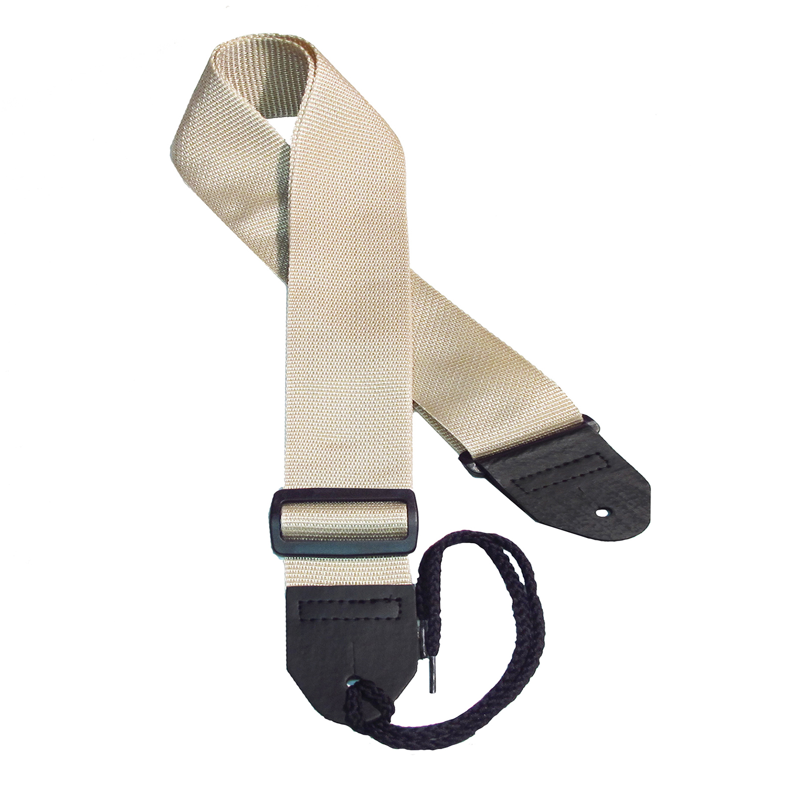 Beige poly guitar strap