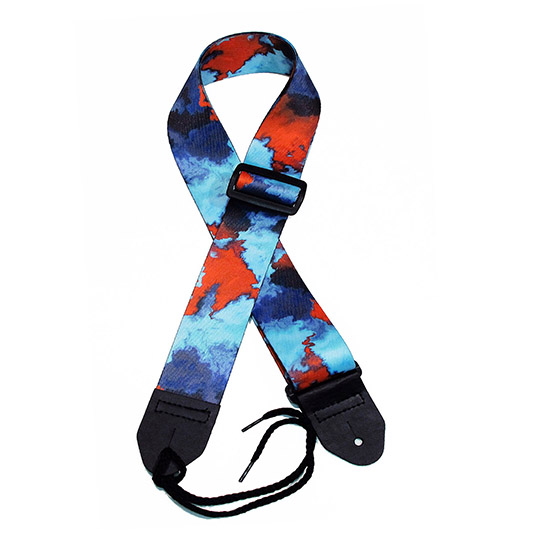 Fire Red Tie-dye Guitar Strap