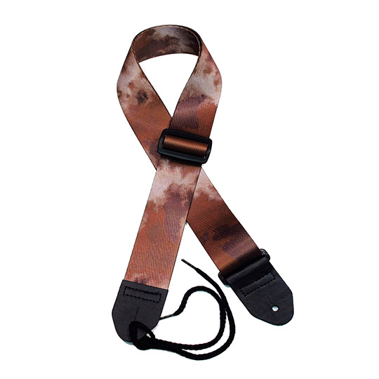 Havana Brown Tie-dye Guitar Strap